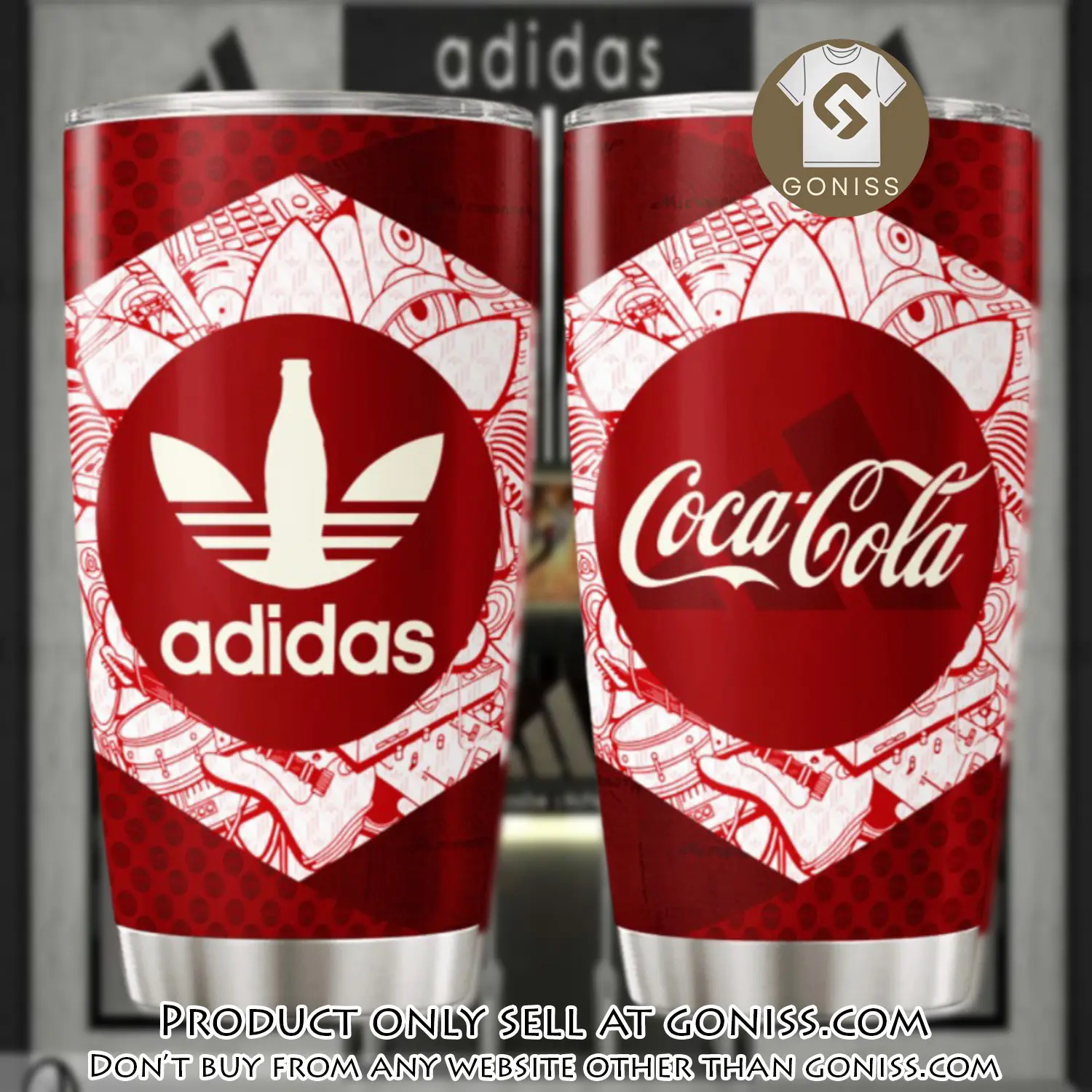 Adidas coca cola stainless steel tumbler 20oz30oz gn0609042